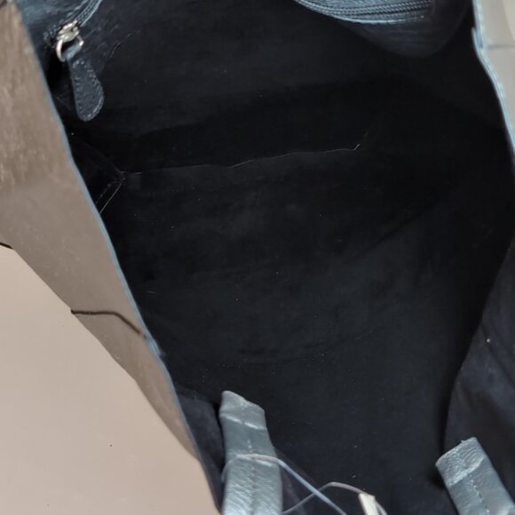 NEW Jessica Faux Leather Shoulder Bag Color Block Large Tote Purse Silver Black - Picture 7 of 11